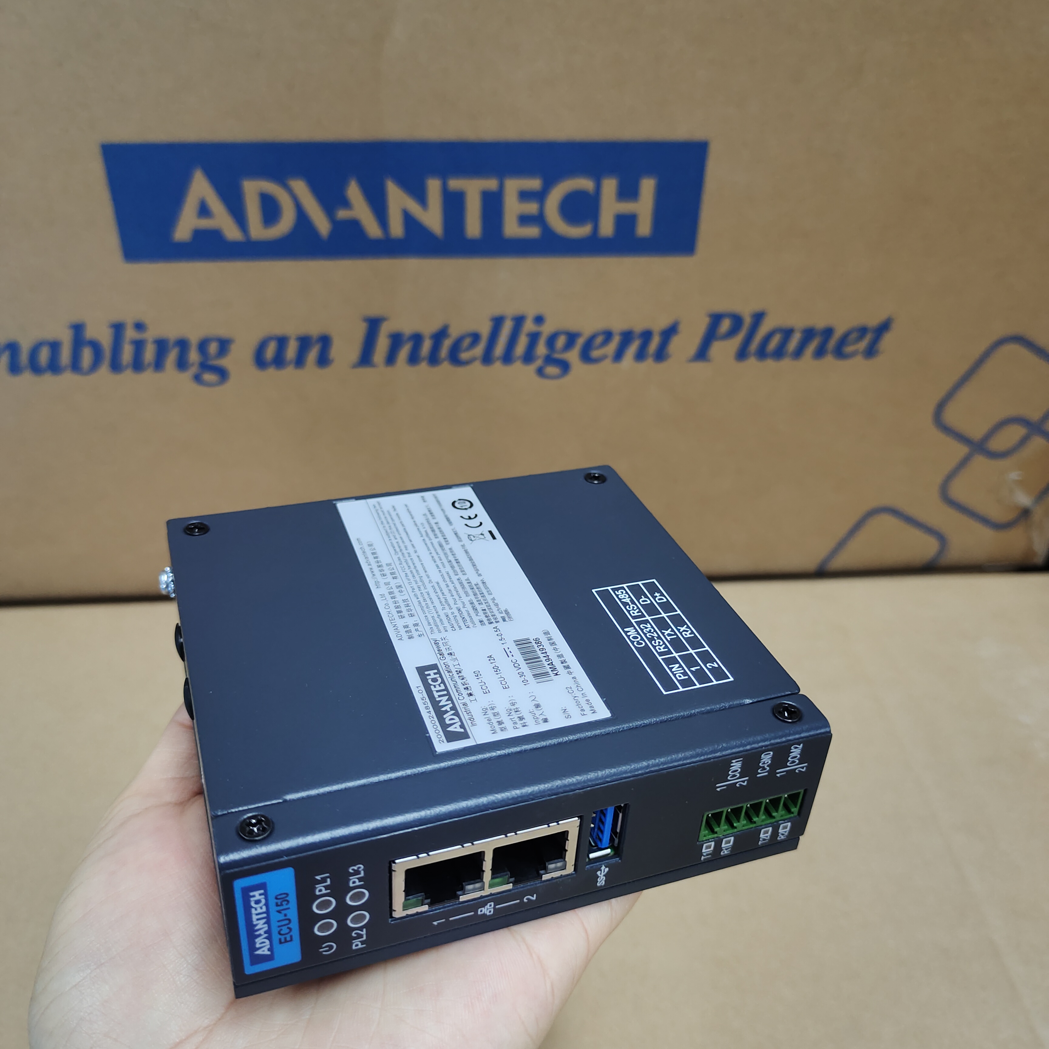 研华ECU-150-12A 工业通讯智能网关 高性能5G通信网关 导轨安装原装