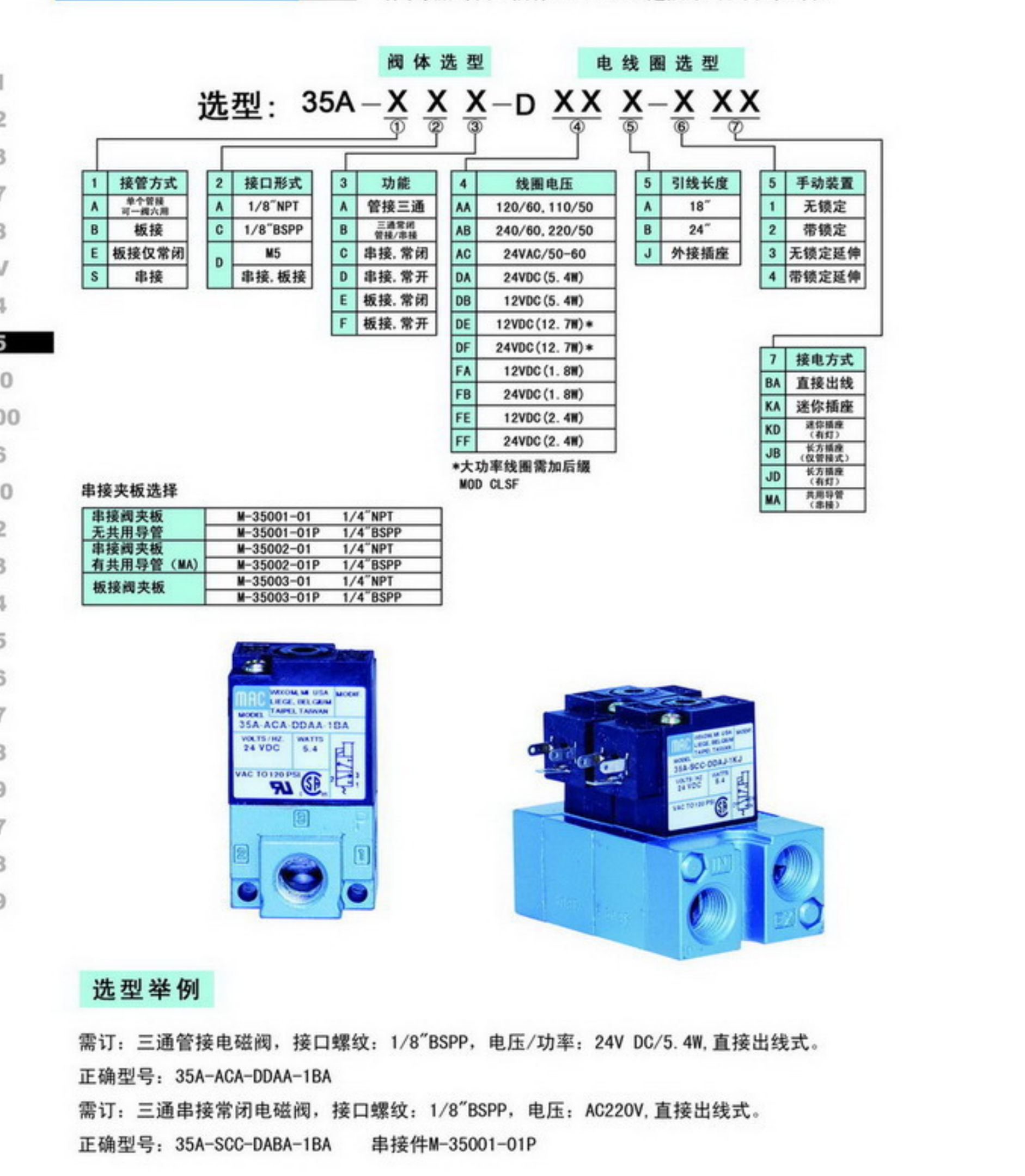 56C-76-611JB MAC直动式电磁阀