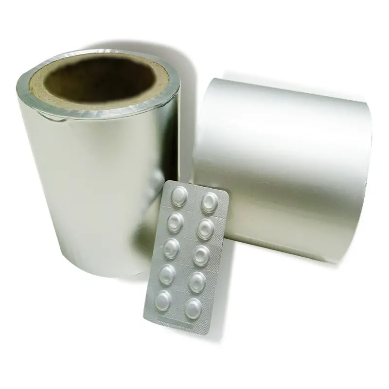 防静电铝箔卷膜包装机用铝塑透明卷材复合膜食品盒封口防潮铝膜