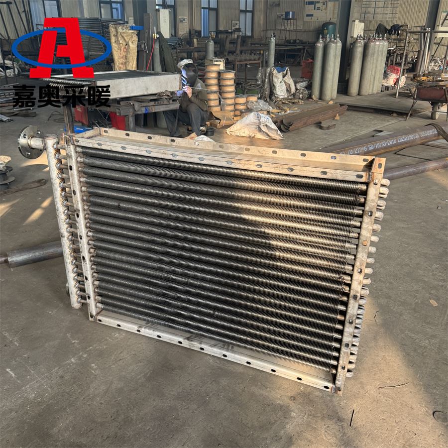 工业蒸汽用1寸管翅片管暖气片  带法兰翅片管暖气片尺寸