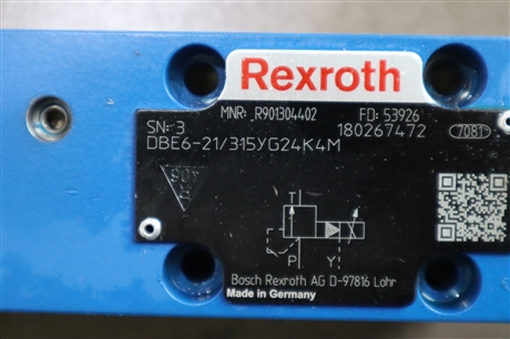 DBE6-20/315YG24K4M R901304402 力士乐REXROTH溢流阀