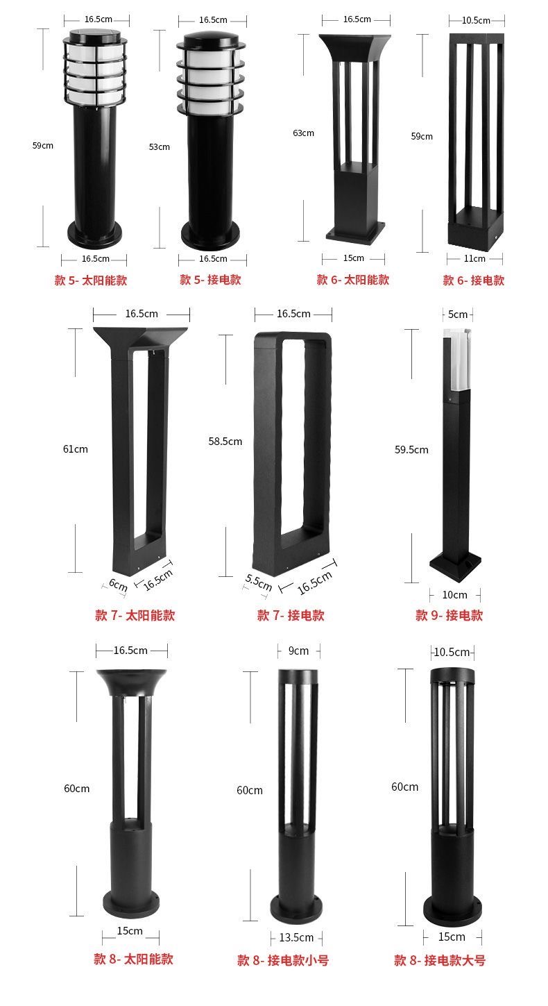浙江耐磨耐候 低功耗草坪灯 大样图