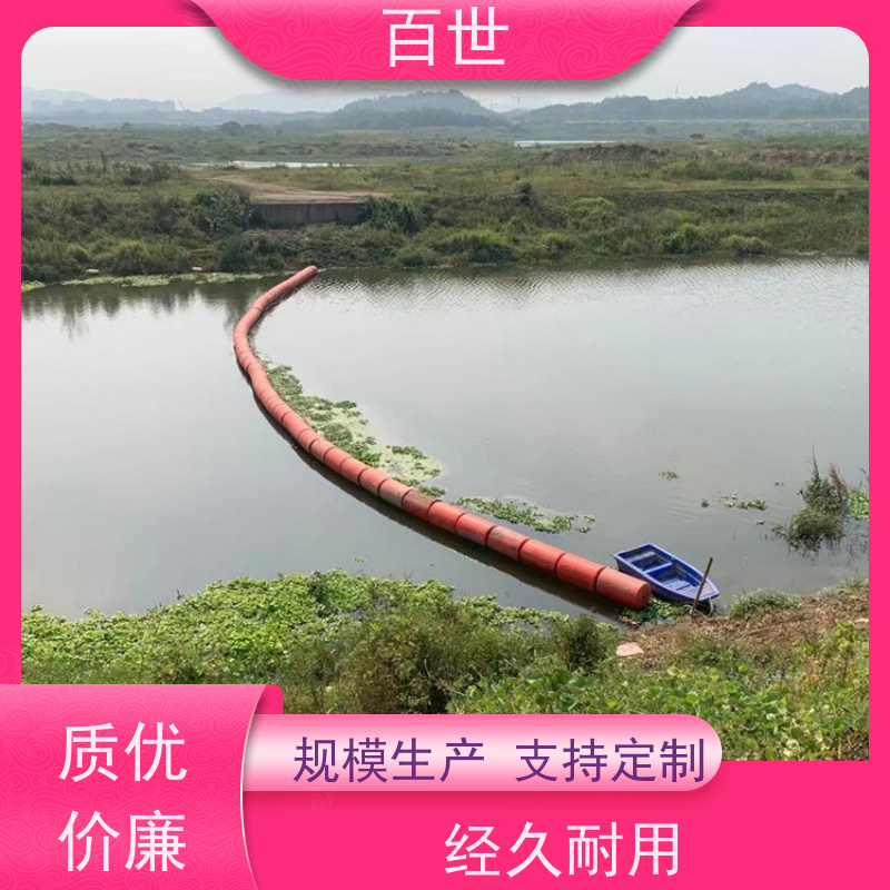 百世 自来水站 拦污浮筒 水位自适应 钢丝绳锚固