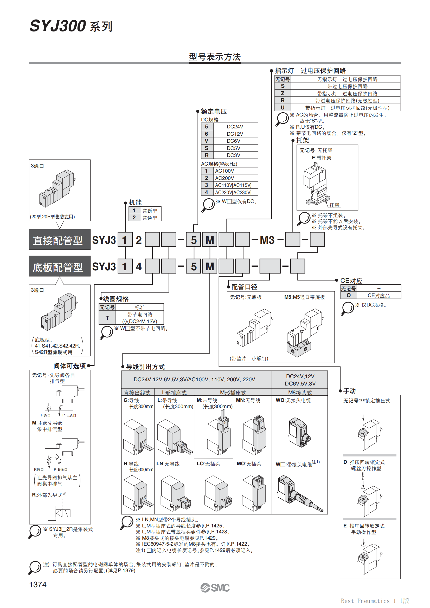 SMC集装式电磁阀VXA3244G-03-B