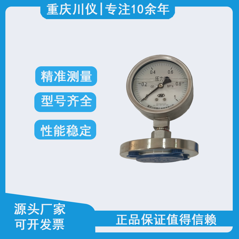 川仪压力表隔膜压力表直径60mmY-M
