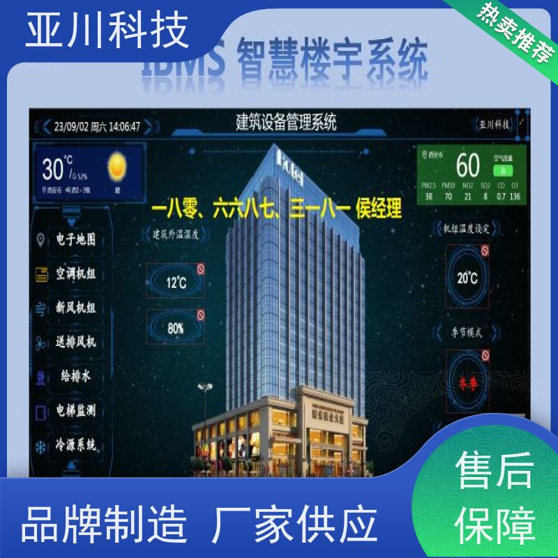 天津楼宇集成化系统ibms多屏幕展示开放数据结构，实现信息共享