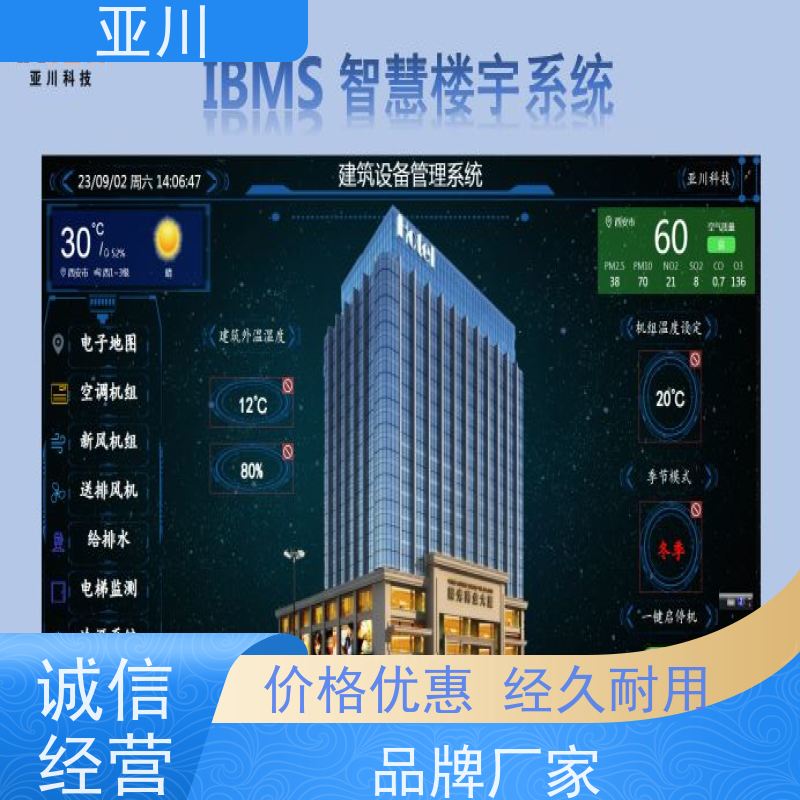 医院消防风机机电一体化ibms集成平台多屏幕展示设备维护，能耗分析管理