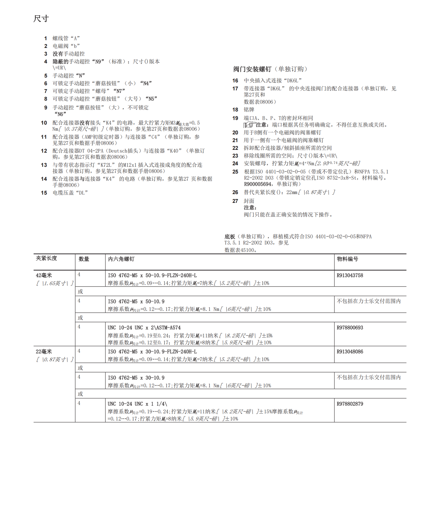 R900924819三位四通电磁换向阀4WEH 16 J7X/6EG24N9ETS2K4