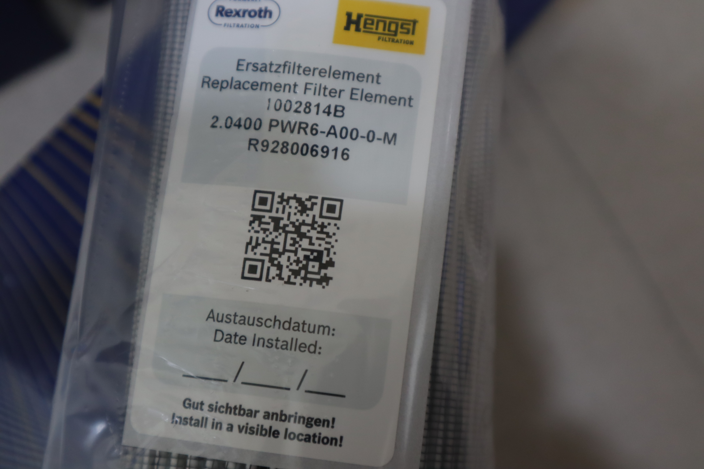 R928006916 2.0400 PWR6-A00-0-M 1002814B HENGST汉格斯特滤芯