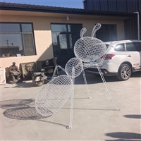 编织不锈钢蚂蚁雕塑 镂空动物雕塑加工制作