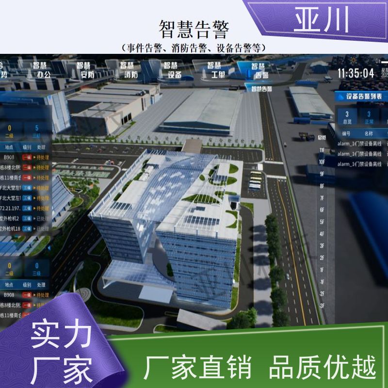 青岛IBMS智能化集成系统3D可视化运维全局报警管理减少运营成本，提升商业价值