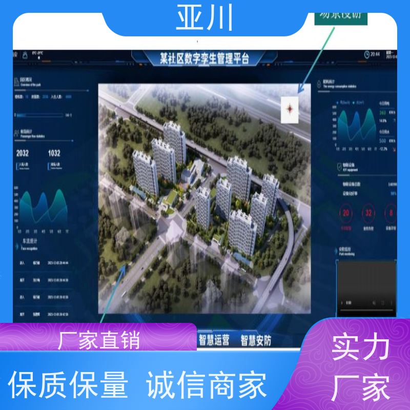 商洛IBMS集成系统3D数字孪生管理平台多屏幕展示提高工作效率，节约运行成本