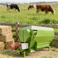 养牛场秸秆粉碎搅拌机 牛羊草料均匀拌料机 立式双轴tmr混料机