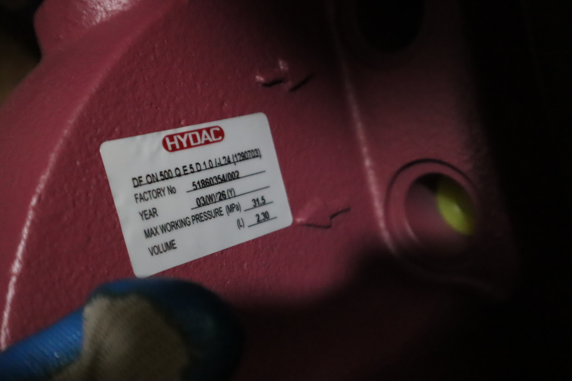 DF ON 500 Q E5 D 1.0 /-L24 1290703 51860354/001 贺德克HYDAC