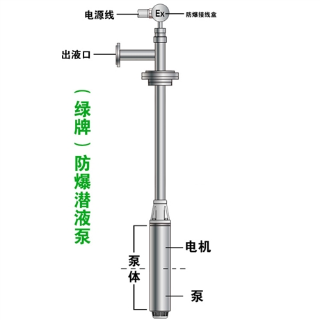 防爆液下泵-替代长轴液下泵的绿牌化工潜泵-免维护不锈钢泵