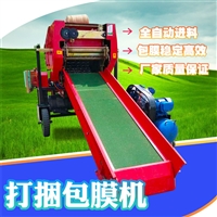 畜牧养殖场打包机 圆捆牧草自动包膜机 青储储存裹包机