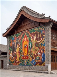 吉林美丽乡村主题壁画 长春新农村田园风光彩绘 乡村振兴宣传墙绘