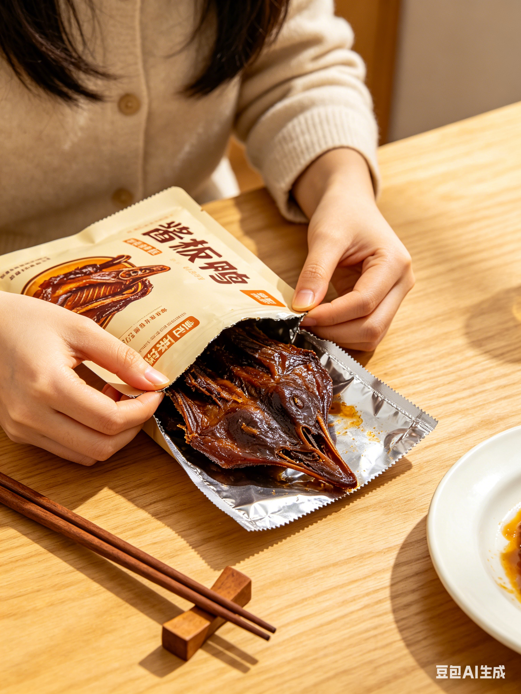  印色清晰显质感，酱板鸭专属包装，终端更吸睛