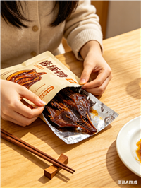  印色清晰显质感，酱板鸭专属包装，终端更吸睛