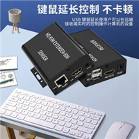 HDMI KVM网线延长器60米带USB鼠标键盘HDMI转RJ45网络监控录像机