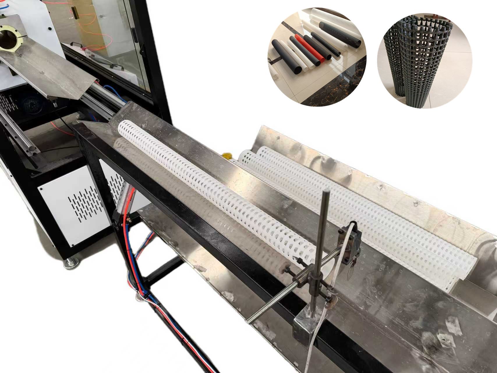 科杰塑机 24小时生产 PP塑料挤出方格网管设备 节能环保 省时省力