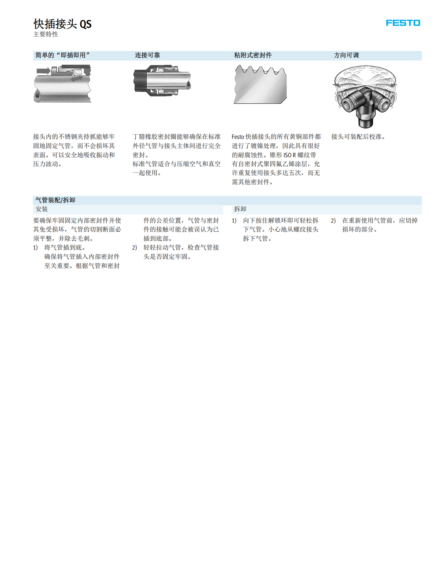 德国FESTO快插接头NPQS-F-T-Q10-E