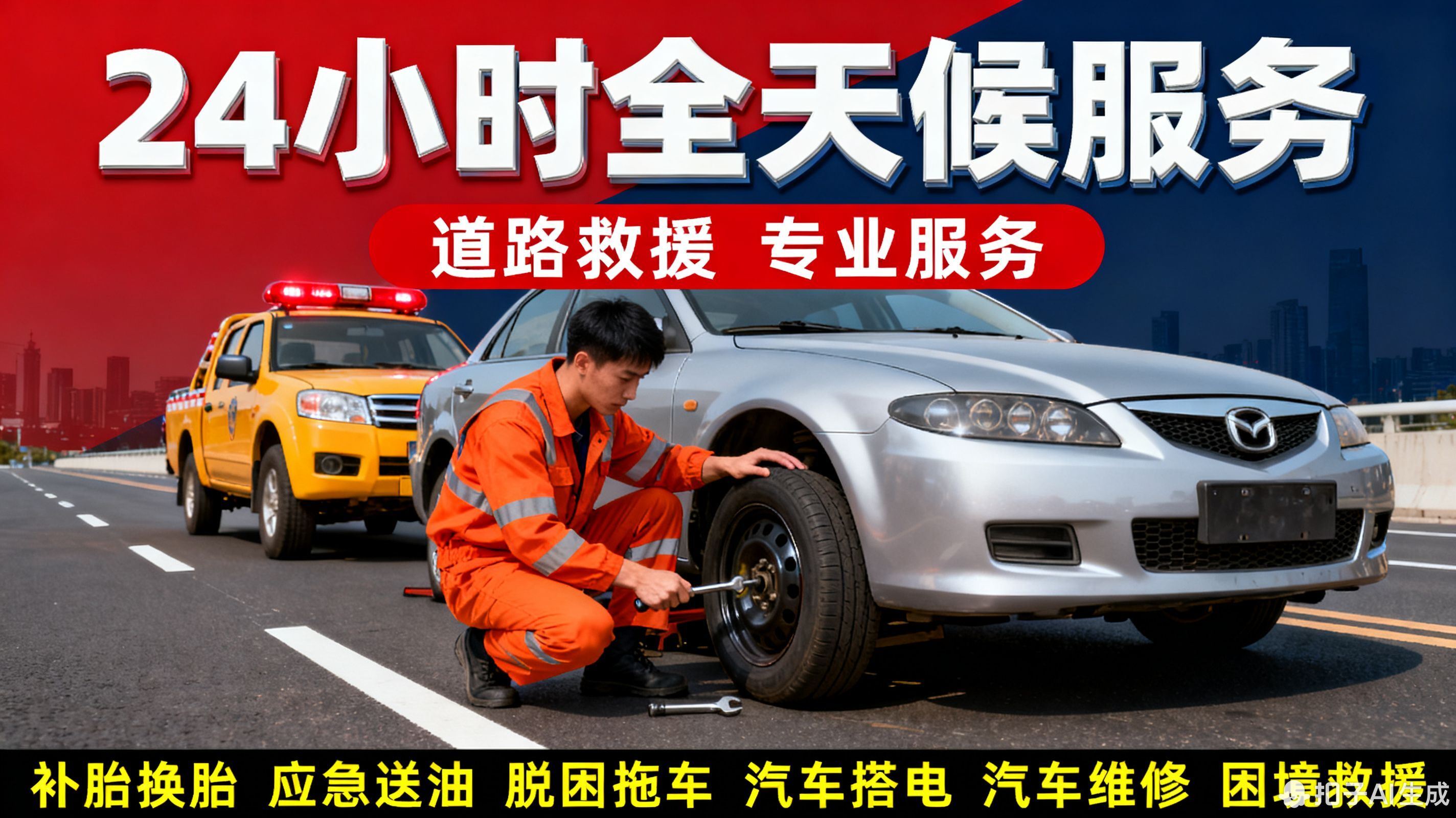 江苏连云港 高速汽车救援_拖车救援电话_汽车打不着火_搭电
