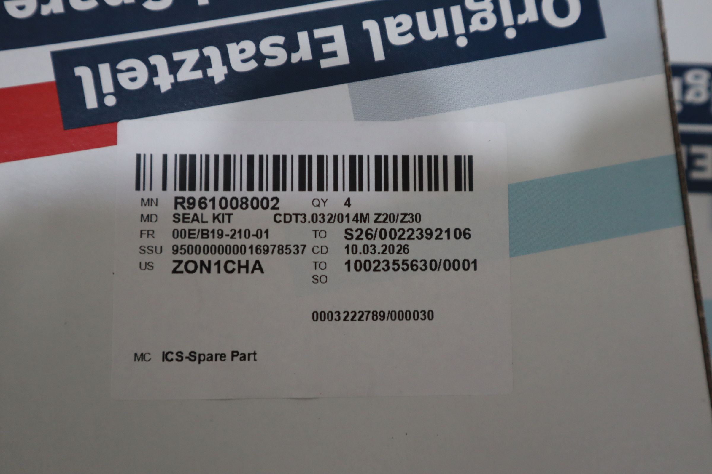 R961008002 CDT3.032/014M Z20/Z30 DICHTUNGSSATZ REXROTH