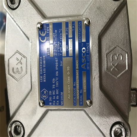 ASCO燃烧电磁阀SCFBXD266D85V 12962?230V/50HZ特征
