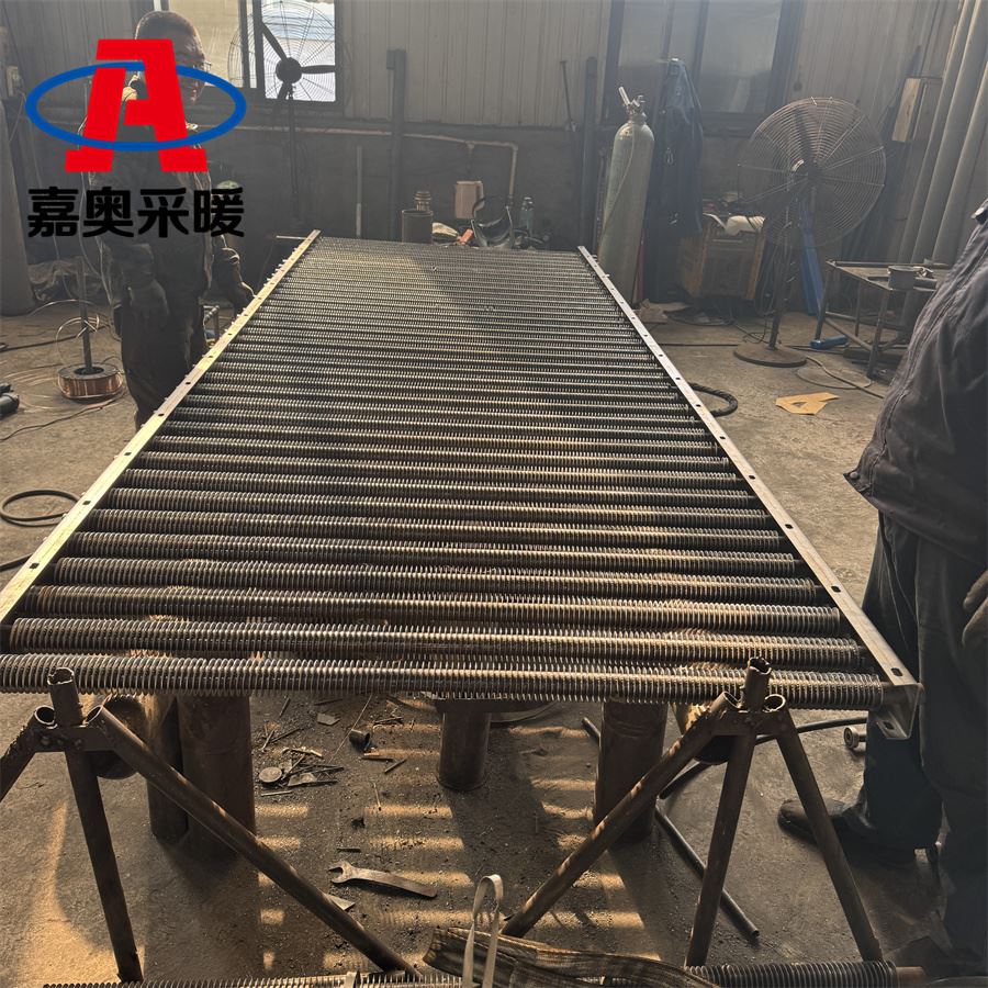 农业大棚用翅片管式换热器  高频焊翅片管换热器安装