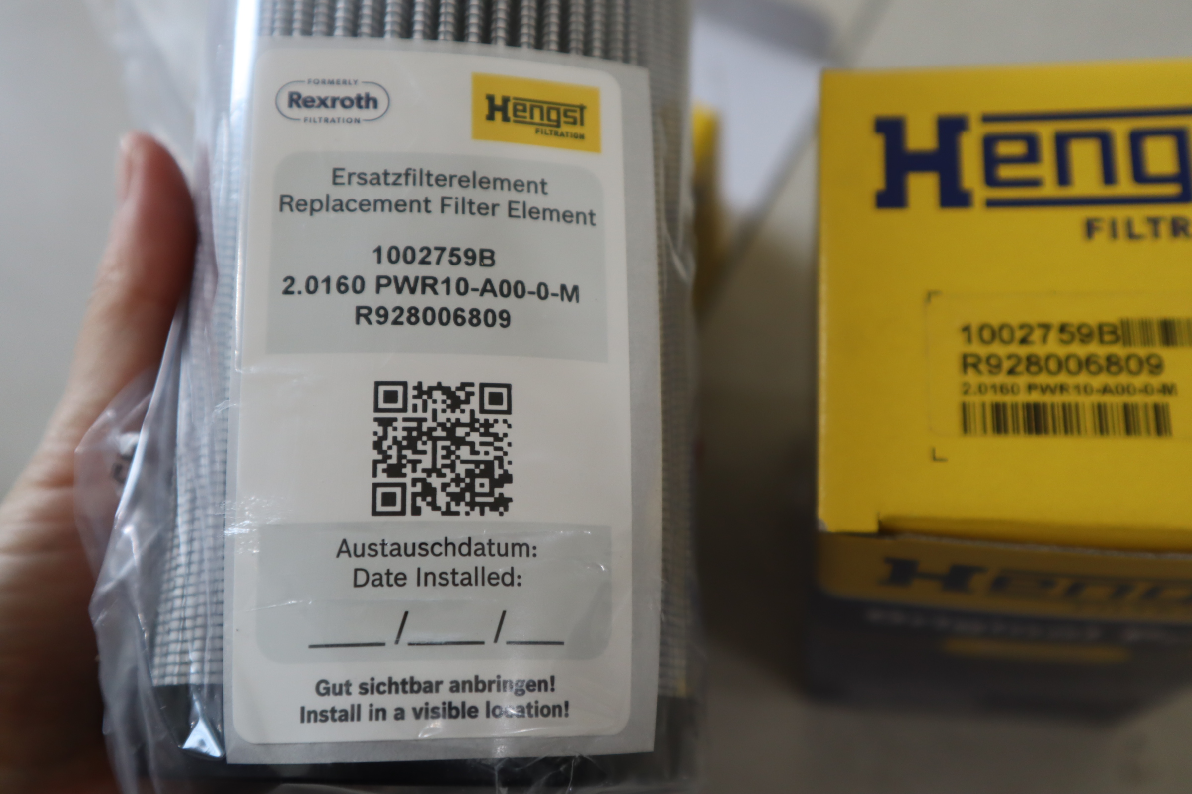 R928006809 2.0160 PWR10-A00-0-M 1002759B  汉格斯特HENGST滤芯