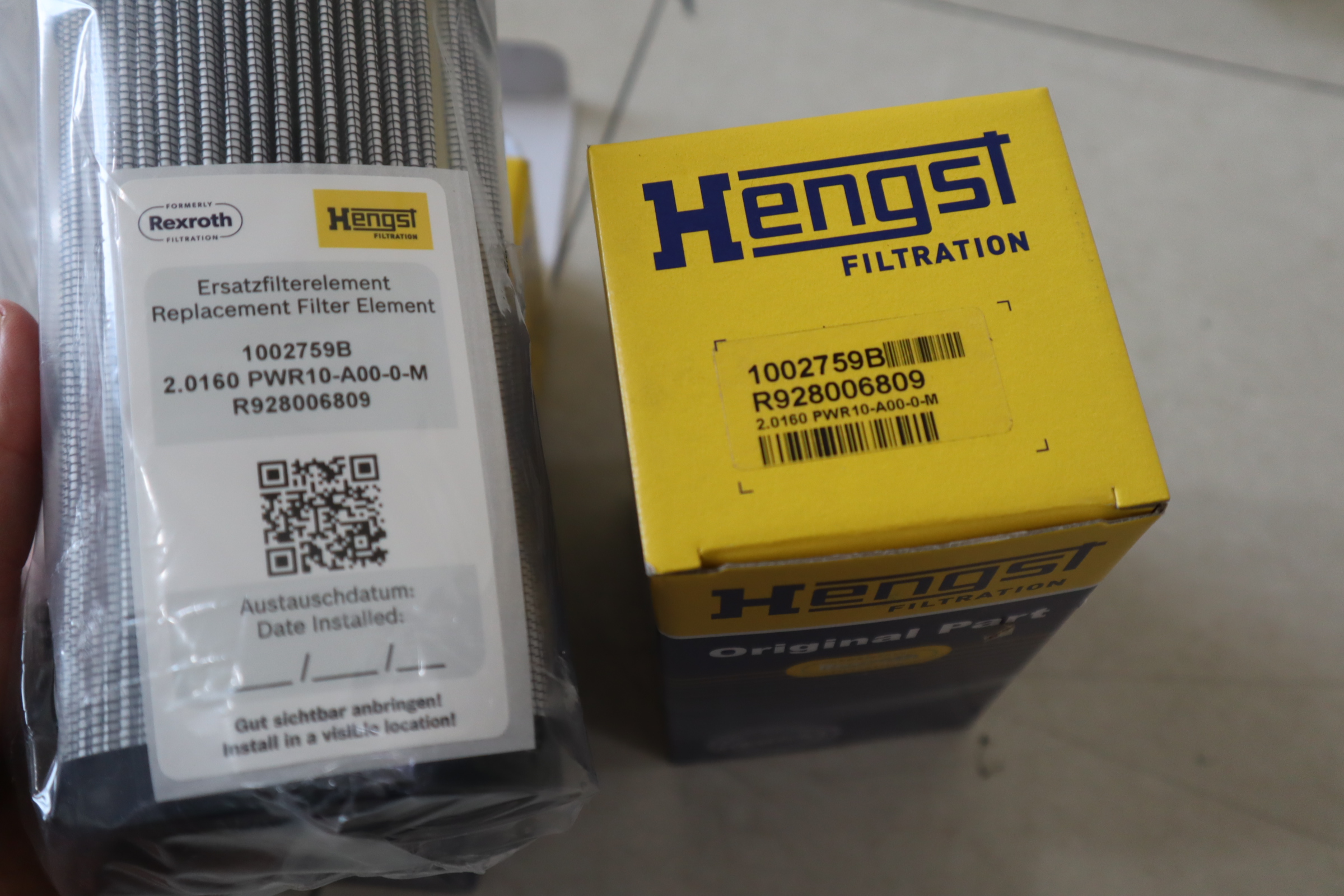 R928006809 2.0160 PWR10-A00-0-M 1002759B  汉格斯特HENGST滤芯