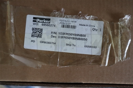 SD3FPE50YB9NB00 D3FPE50YB9NB0050 美国派克PARKER 比例阀