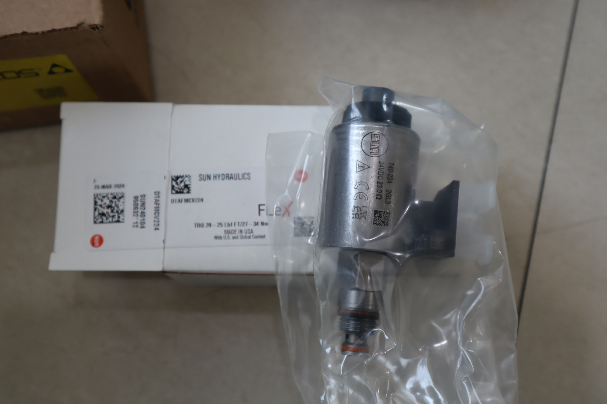 DTAFMCV224 TRQ 20-25 LBF FT/27-34NM 太阳SUN 美国太阳SUN插装阀