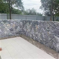 衢州市灰色蘑菇石灰石英文化石施工案例