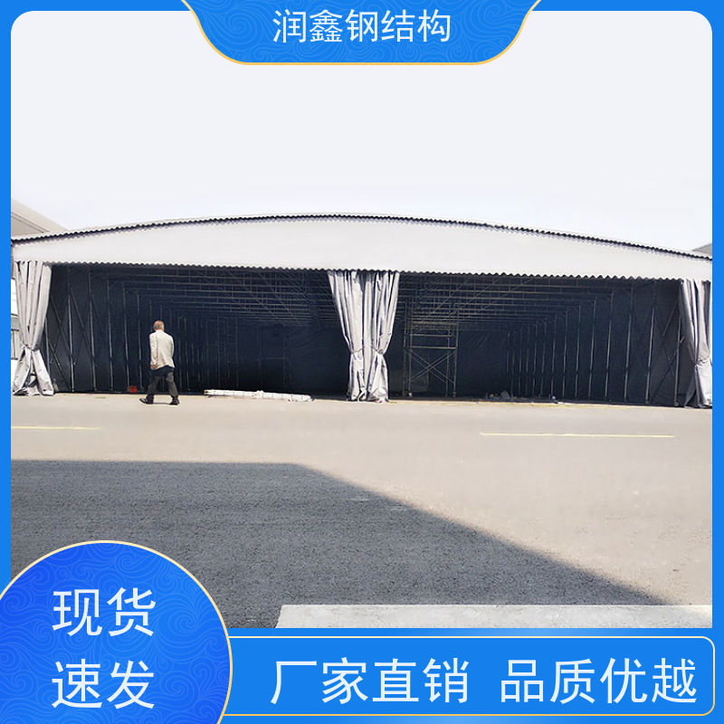 润鑫 工厂用 电动推拉伸缩雨篷 安装团队 抗强风