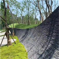庭院地铺黑石英碎拼石-绿色板岩文化石花坛围墙建造