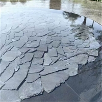 公园铺路黑石英碎拼石-铺路碎拼石暖黄主调温润