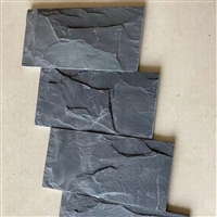 暖色系列黑色青石板乱形片石-深灰色文化石加工形态多元