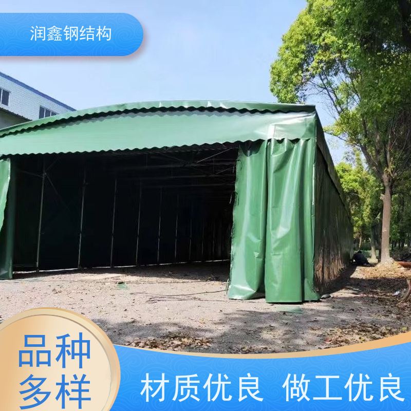 润鑫 户外羽毛球场 推拉可伸缩雨篷 施工团队 质量优异