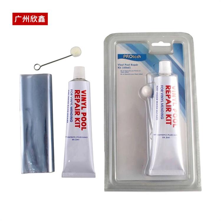 供应充气产品PVC修补胶 30g/60g充气船漂流船修补胶+修补片附棉球
