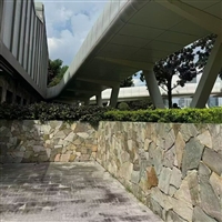 公园铺路天然文化石厂家-芝麻黄蘑菇石雕塑制作装饰