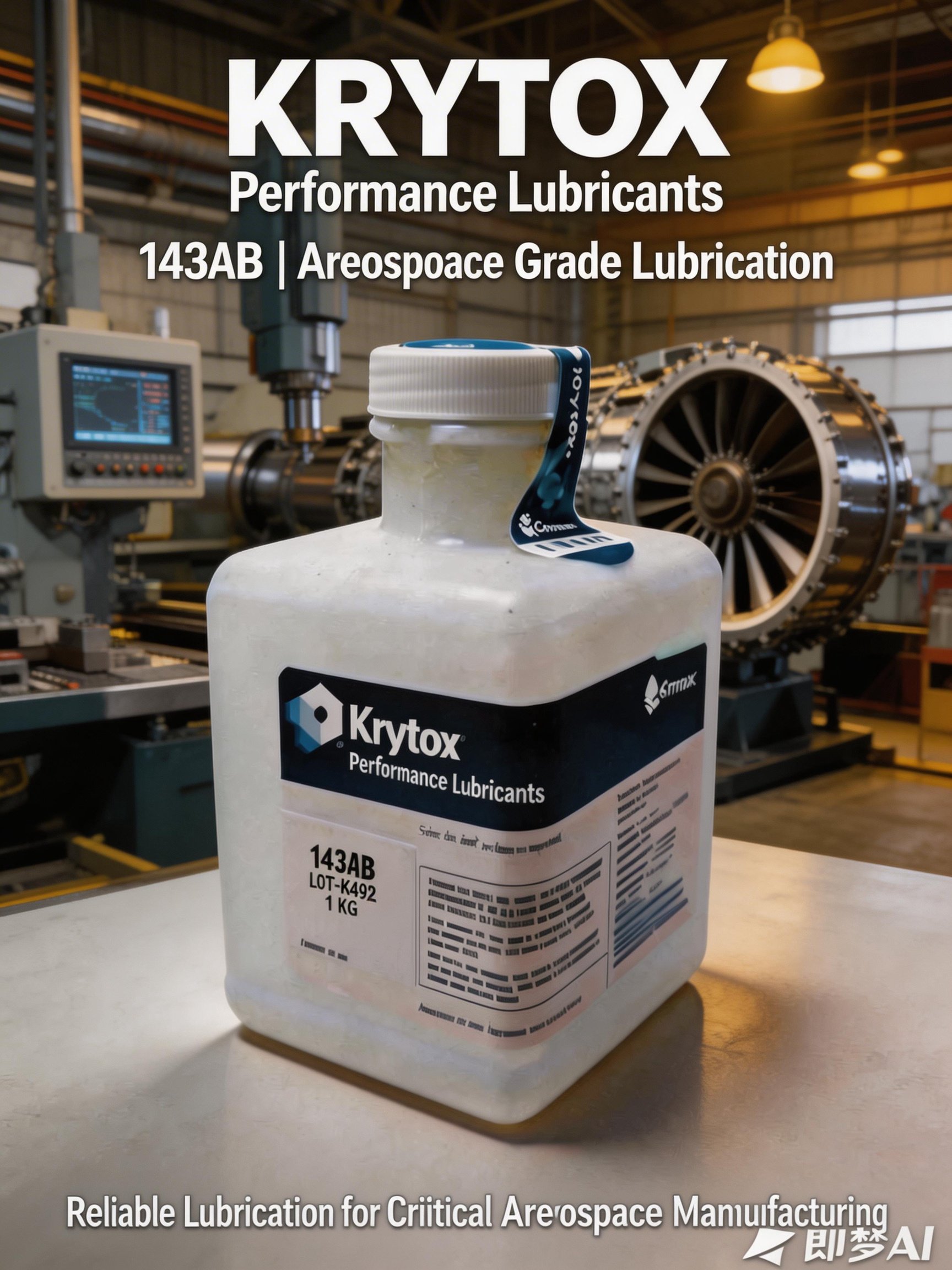 科慕工业级航空级别润滑油KRYTOX 143AD 1kg/罐