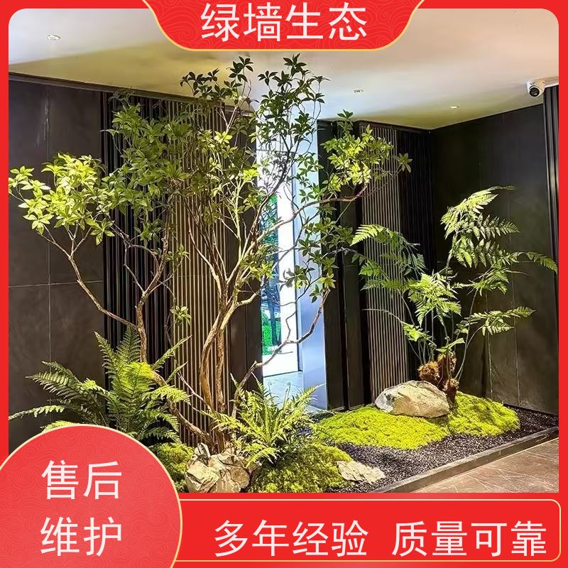 绿墙生态 户外广场搭建 对称式乔木灌木排布 室外绿化