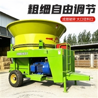 圆包草料粉碎机  130型秸秆转筒式粉草机  方捆电动破碎揉丝机