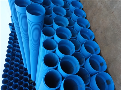 HDPE hexagonal corrugated pipe industrial drainage plastic pipe HDPE blue large-diameter drainage pipe