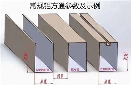 6063-T5 aluminum square tube U-shaped groove aluminum square tube with multiple specifications and thicknesses available for building decoration profiles