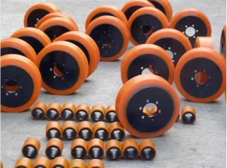 Wear resistant and high elasticity polyurethane coated wheels, industrial machinery transmission rollers, customized processing