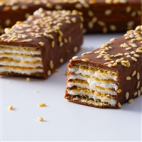 Sesame chocolate coated Weihua biscuits with multi-layer crispy sandwich, independent packaging for leisure snacks