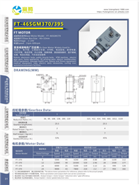 Futeng FT-46SGM370 DC reduction motor intelligent cat litter box dedicated low-speed high torque worm gear gearbox